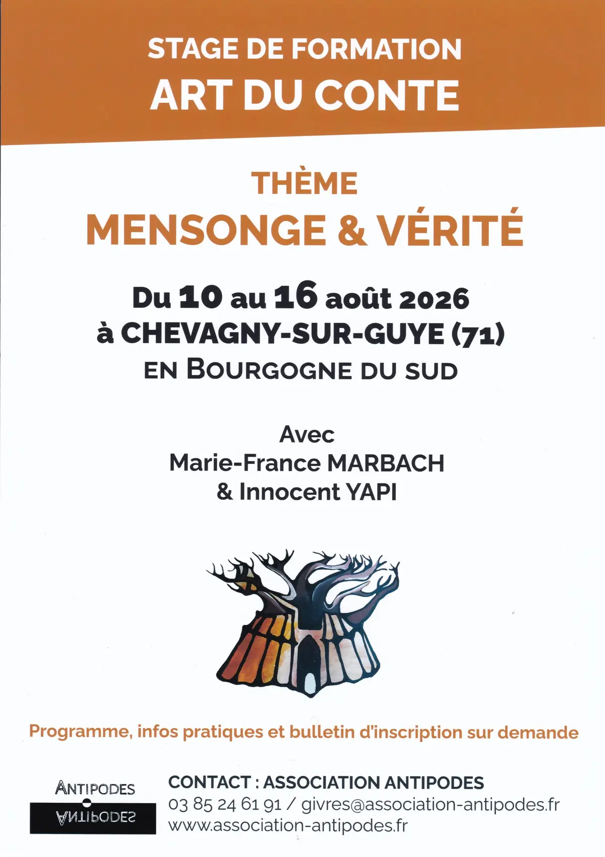 Stage formation art du conte avec Marie-France Marbach et Innocent Yapi 