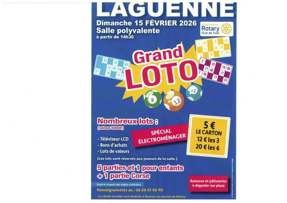 GRAND LOTO du Rotary Club de Tulle