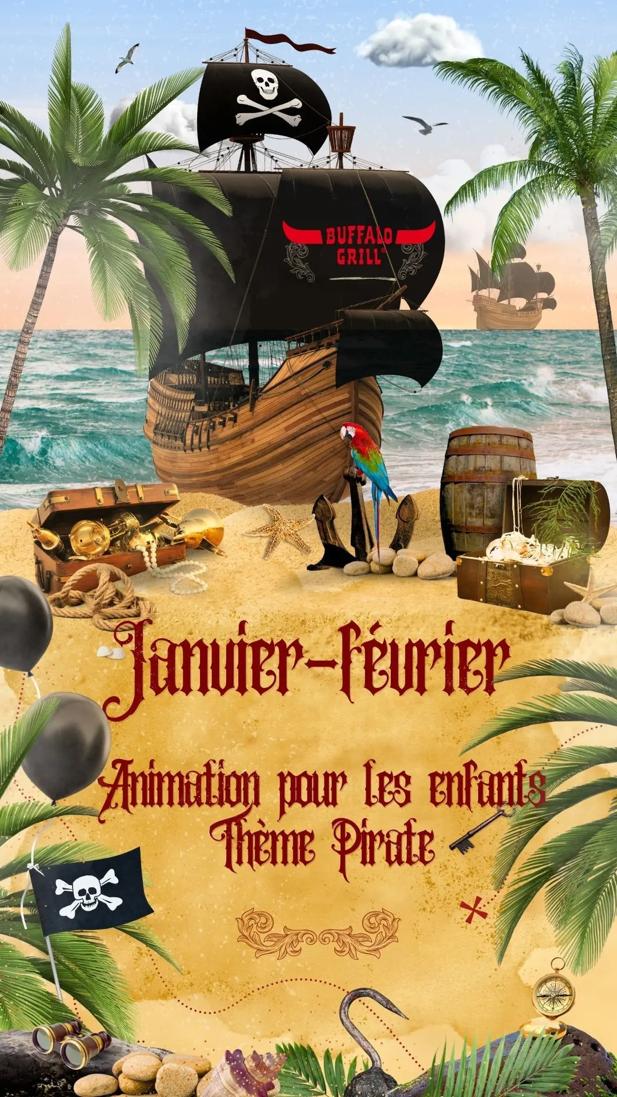 chasse au trésor – les pirates de buffalo grill sausheim prennent la mer !