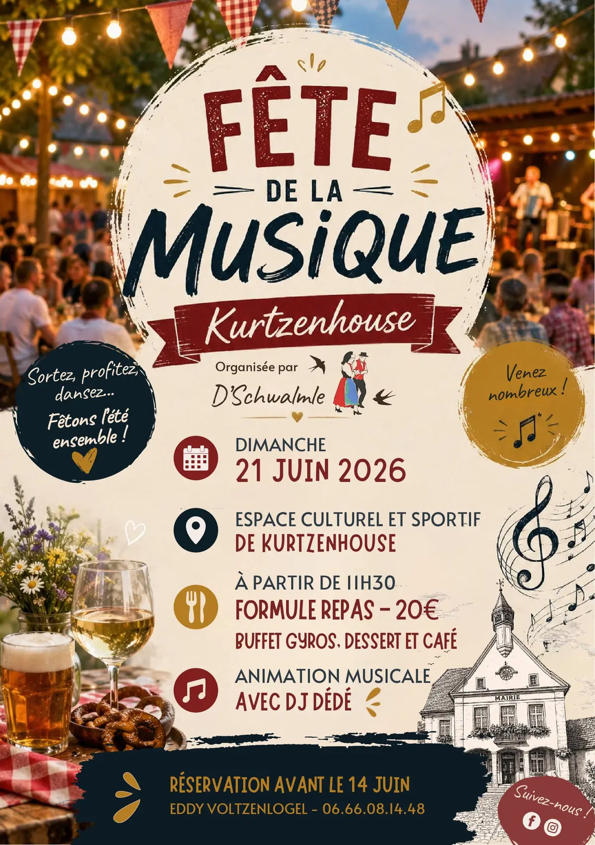 Fête de la Musique à Kurtzenhouse - Repas convivial et animation musicale