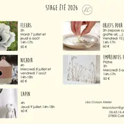 Stages modelage été 2026