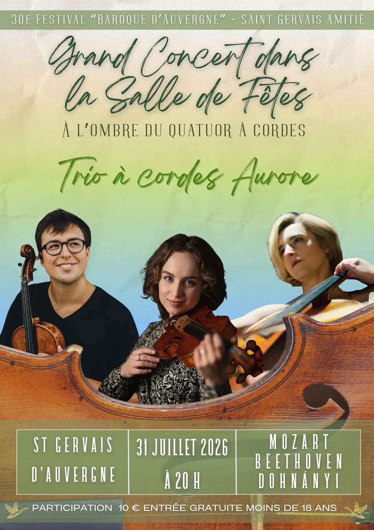 À l’ombre du quatuor à cordes. LES GRANDS TRIOS À CORDES