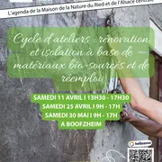 Cycle d'ateliers : rénovation et isolation à base de matériaux bio-sourcés 