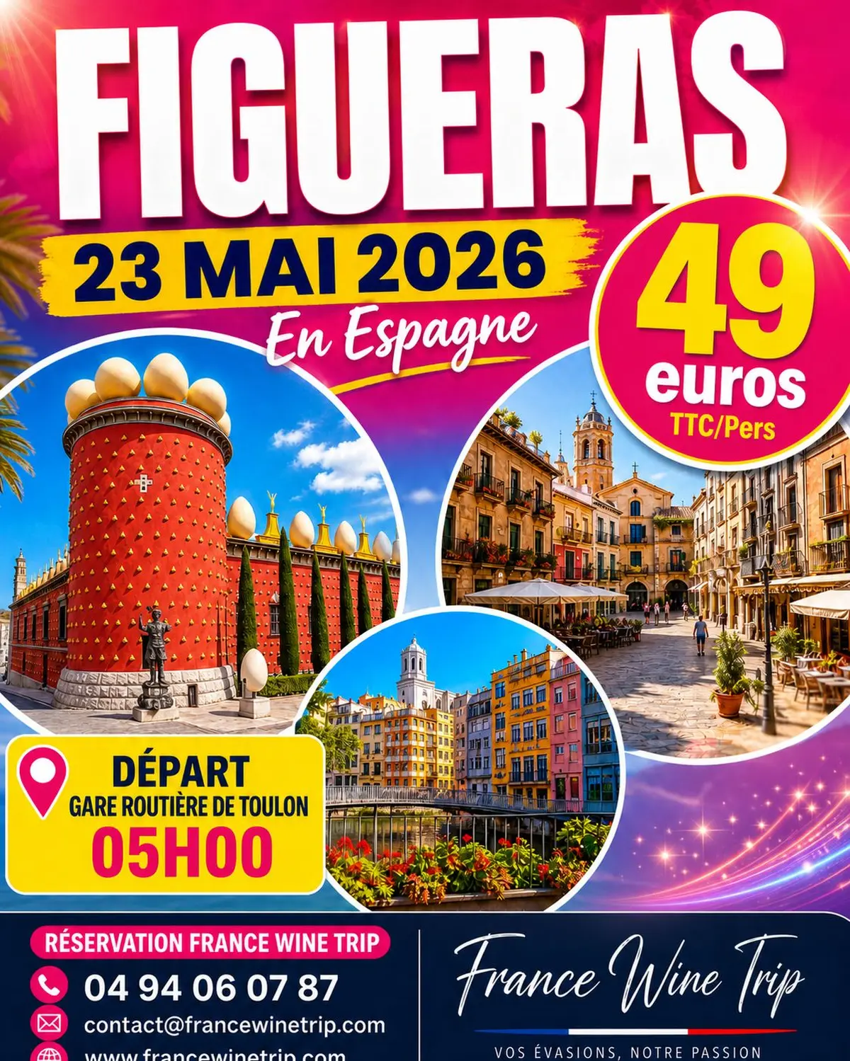 Sortie à Figueres en Espagne au départ de Toulon pour la journée