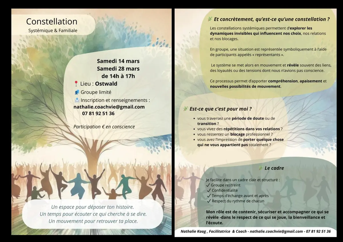 Atelier Constellations Systémiques et Familiales