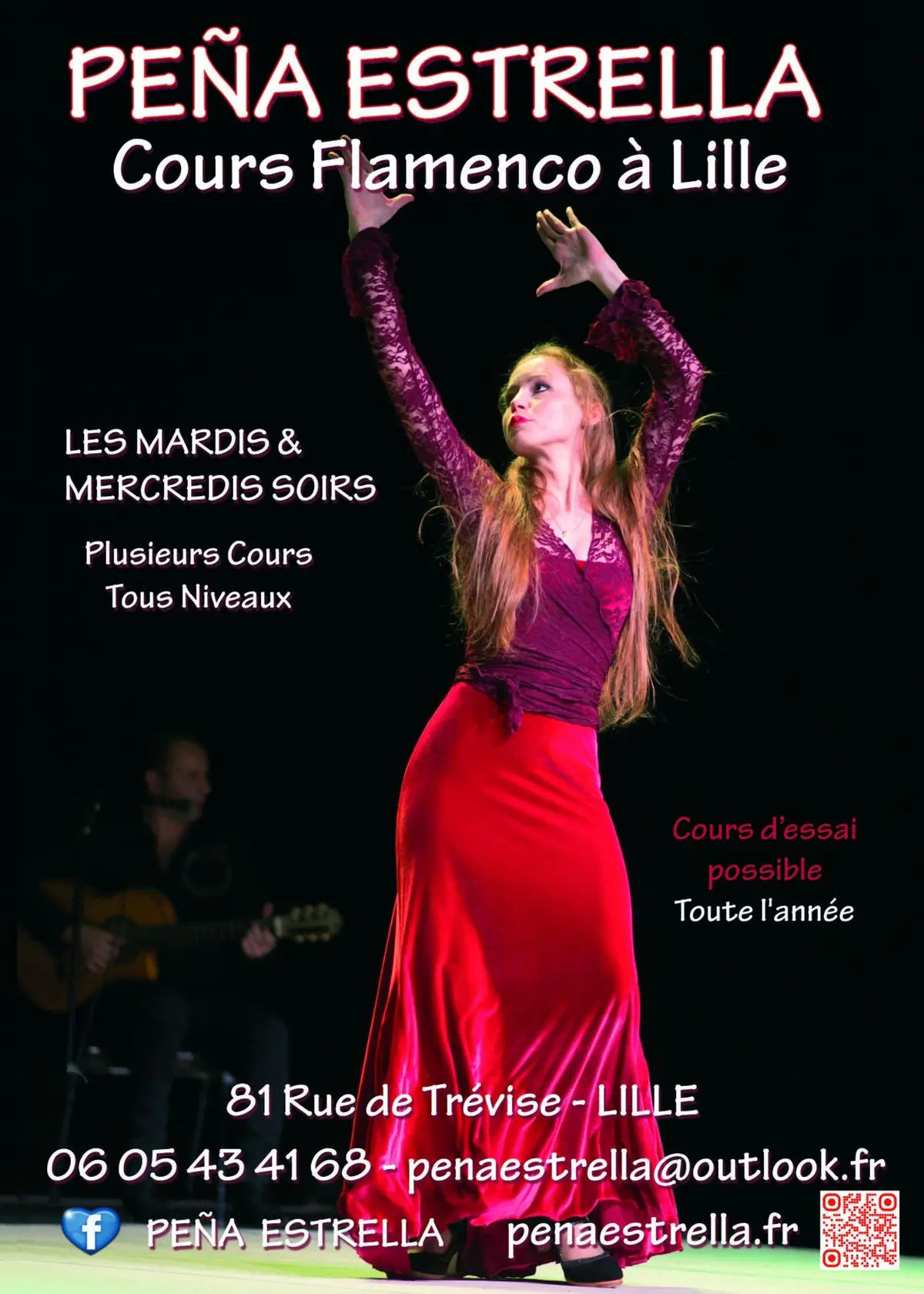 Cours de danse Flamenco Peña Estrella Lille Nord Pas de Calais Picardie HDF