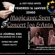 Concert POP/Variété et Magie Vendredi 16 janvier au Journal Kehl avec A l'EST