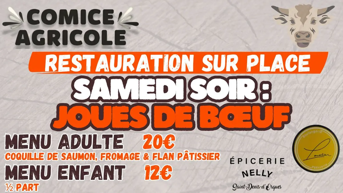 Votre Repas du Samedi Soir au Comice Agricole de BRÛLON