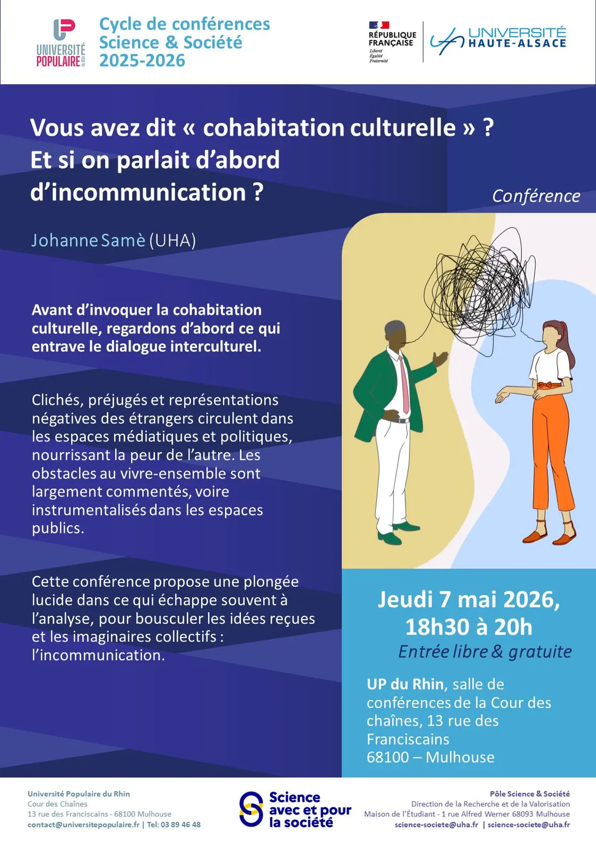 Conférence Science et Société - Cohabitation culturelle et incommunication