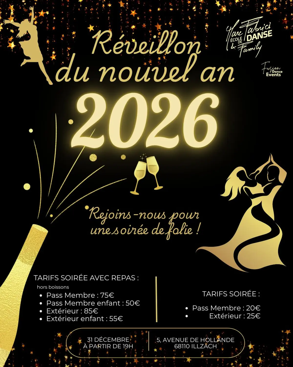 Réveillon du Nouvel An – En mode Family à l’École de Danse Marc Fabrici