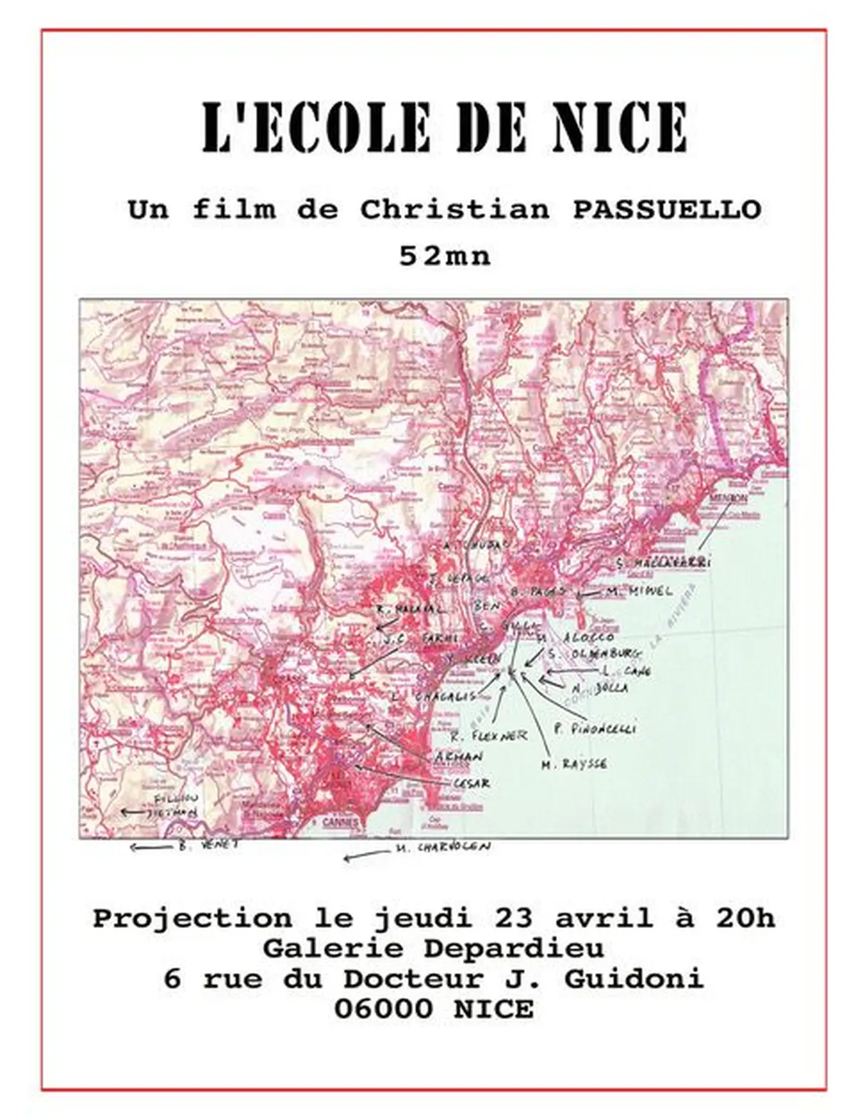 Projection L'ECOLE DE NICE Documentaire réalisé par Christian PASSUELLO