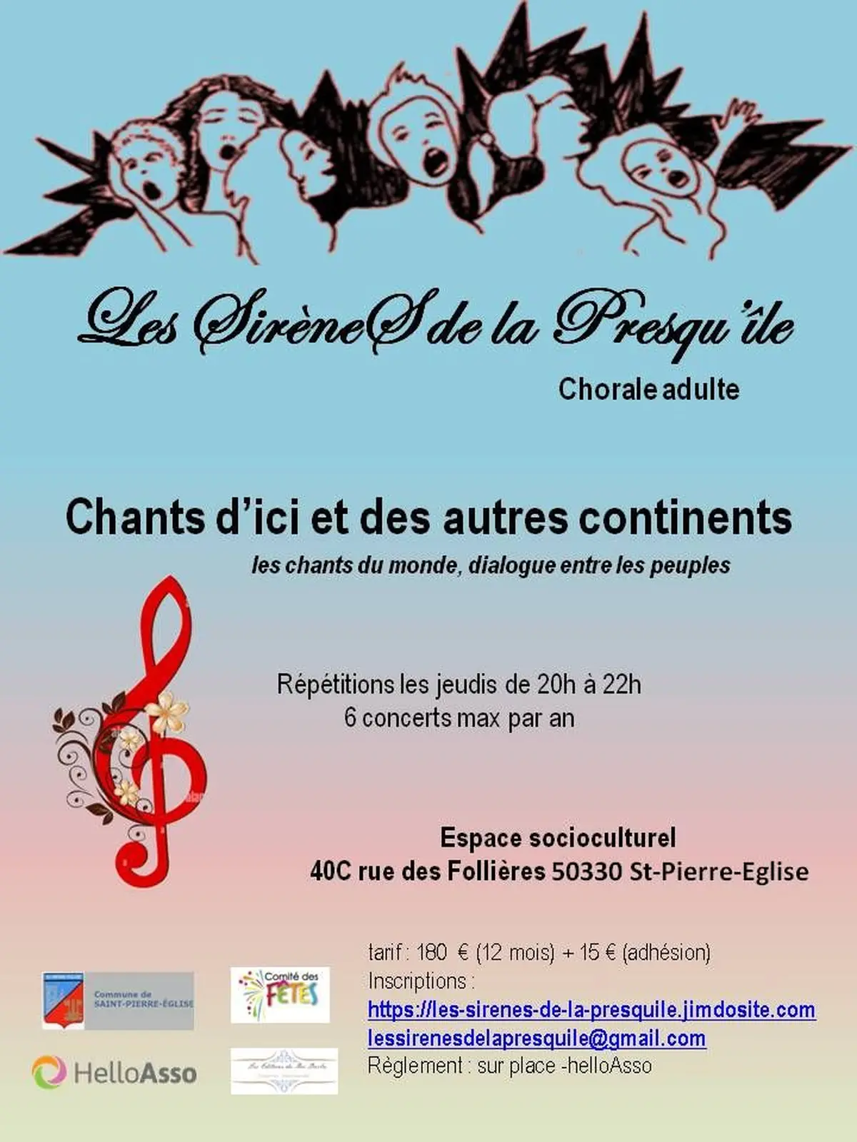 inscription dans la chorale adulte