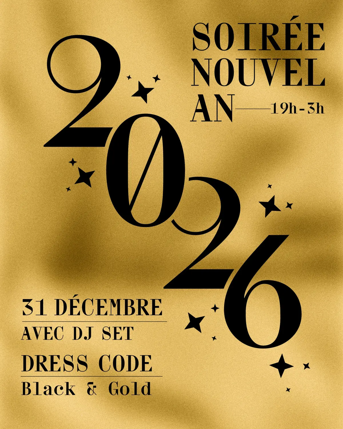 Nouvel An Black & Gold au Meteor ! 