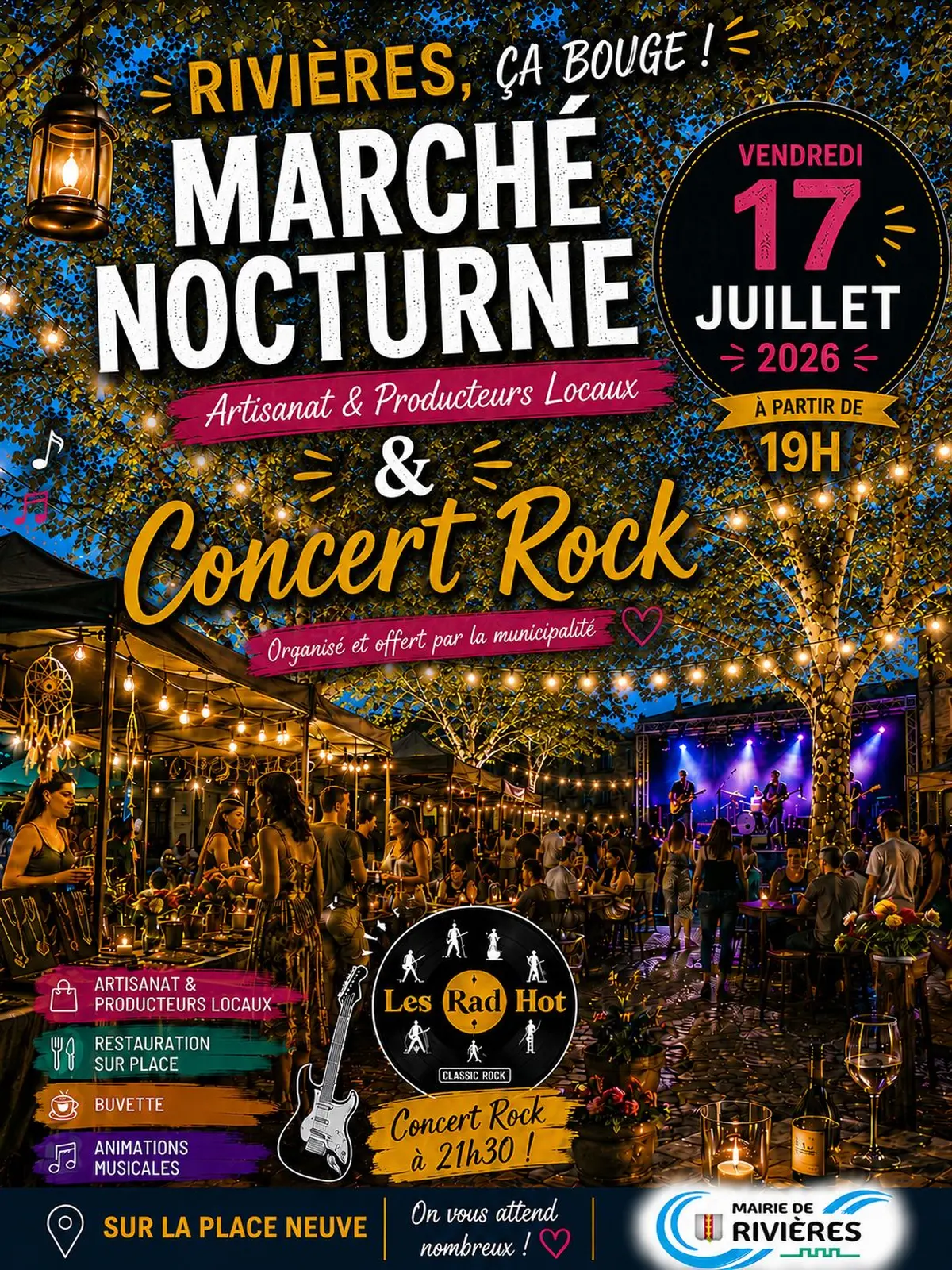 Marché Nocturne à Rivières, le 17/07 à partir de 19h