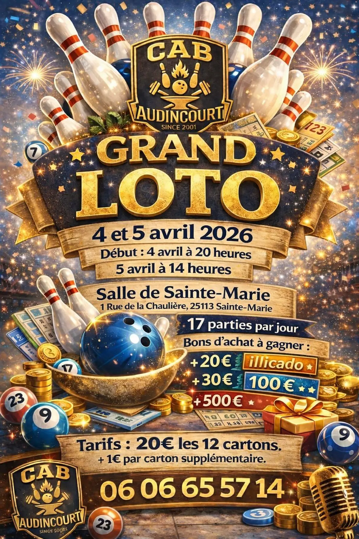 Loto du club Audin Bowling 