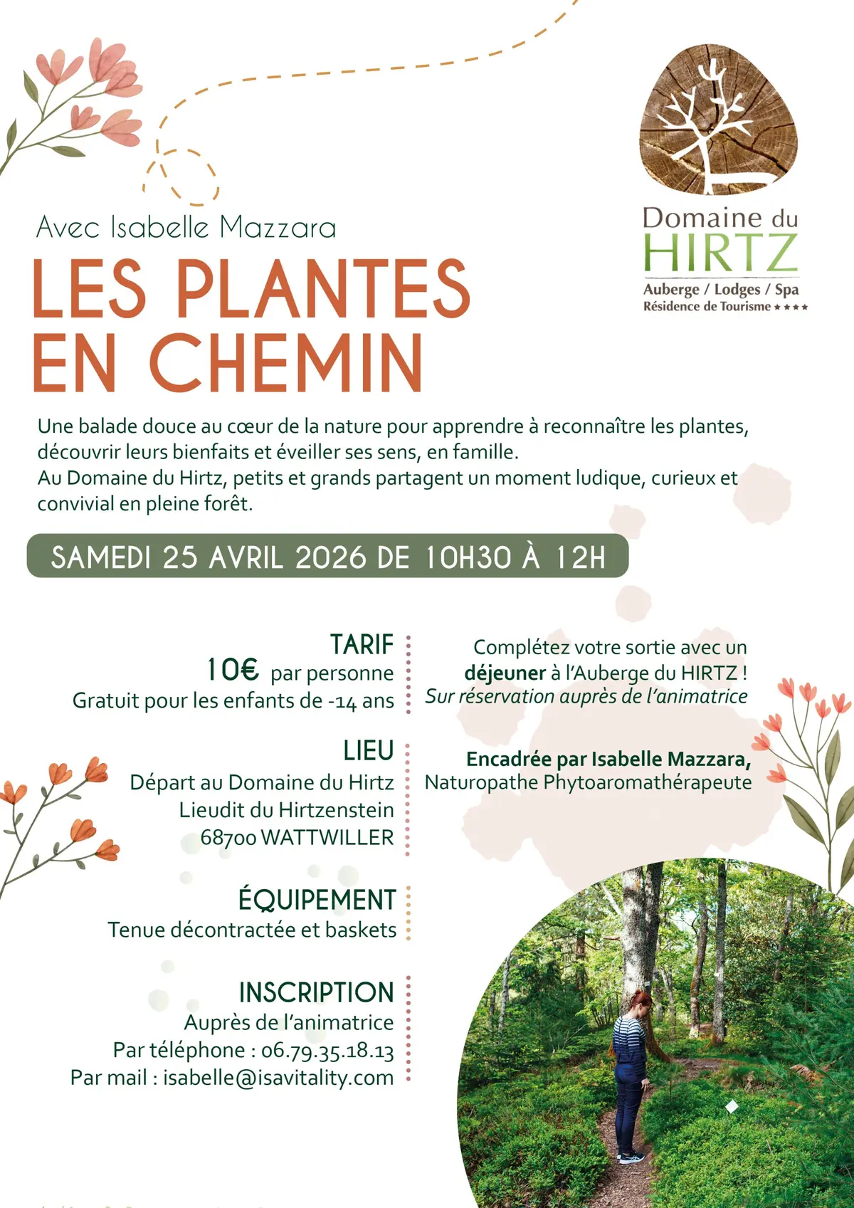 Balade familiale Les plantes en chemin avec Isabelle Mazzara 