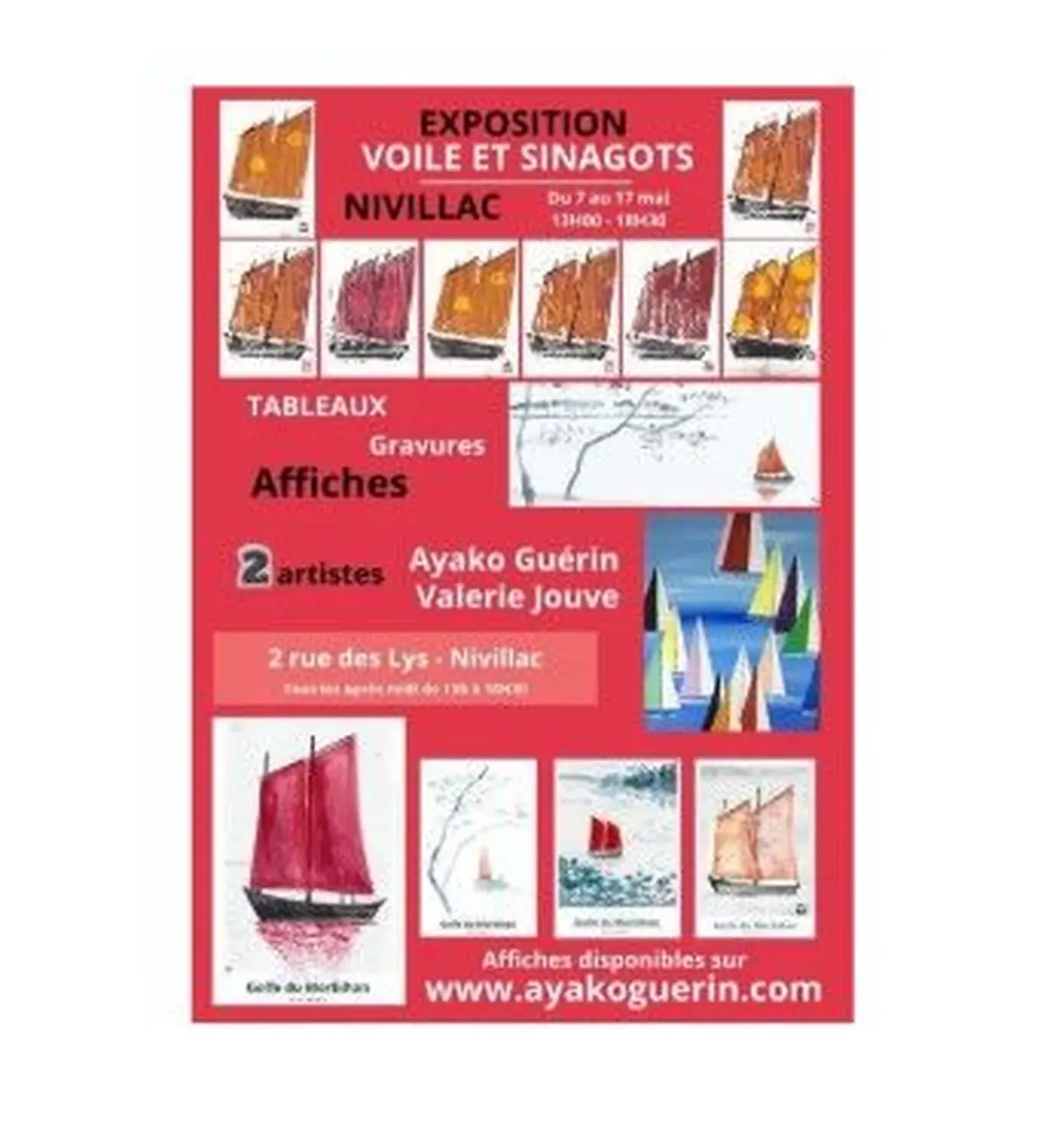 Exposition tableaux de Sinagots et Voiles - Ayako Guérin et Valérie Jouve