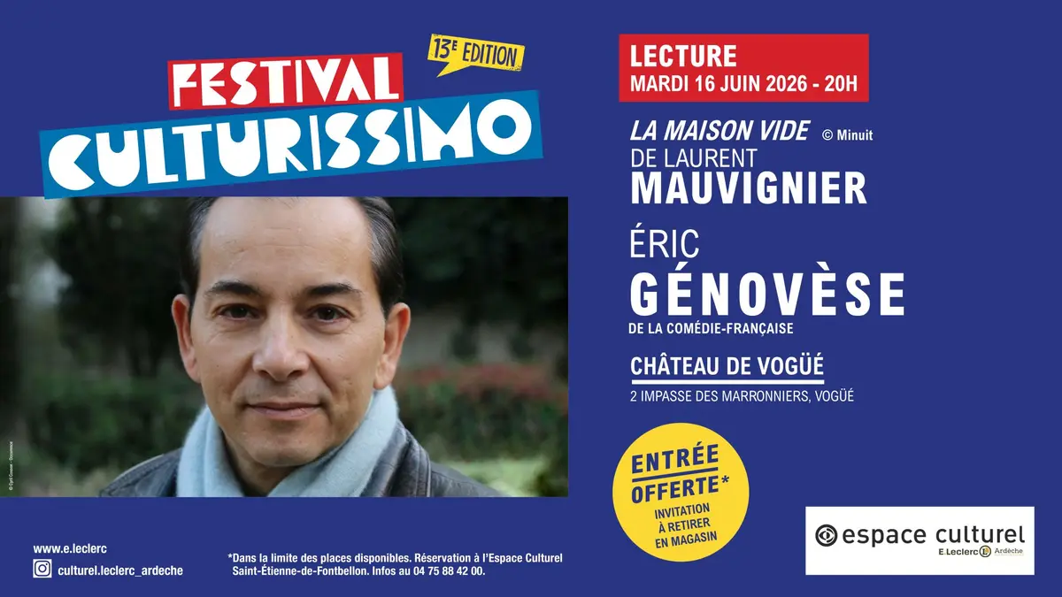 Festival Culturissimo - Lecture d'Éric Génovèse