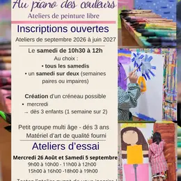 Atelier d'essai Peinture Libre - Inscription Rentrée 2026