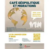 Café géopolitique et migrations - Syrie : un an après Assad, état des lieux &copy; École Supérieure de Praxis Sociale
