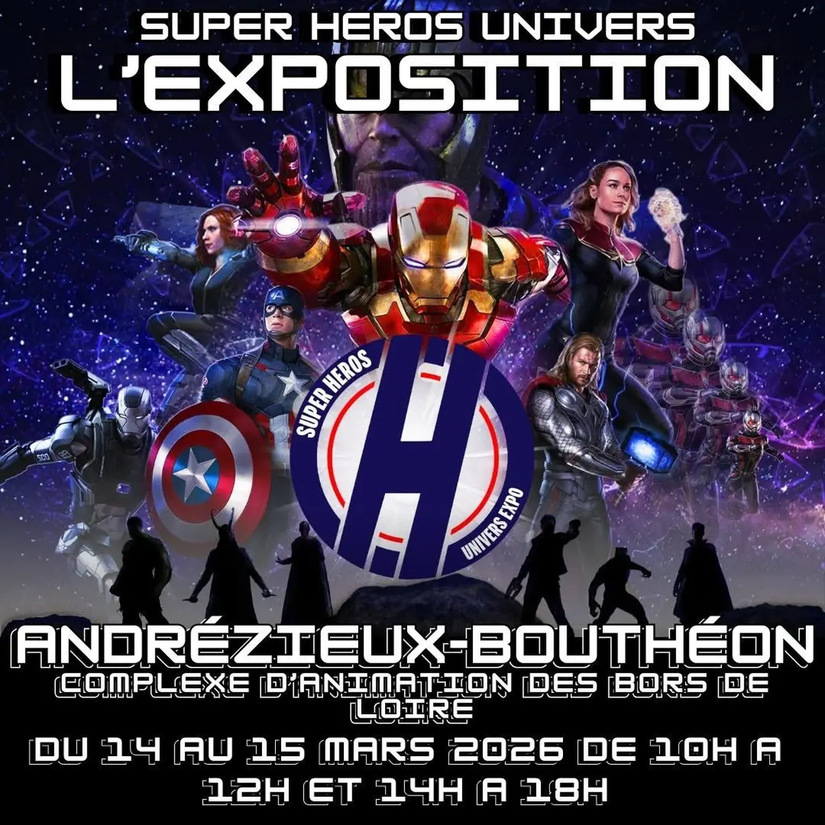Super-héros univers,expo et dinosaures