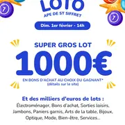 Loto St-Siffret : 1000 euros en bons d'achat