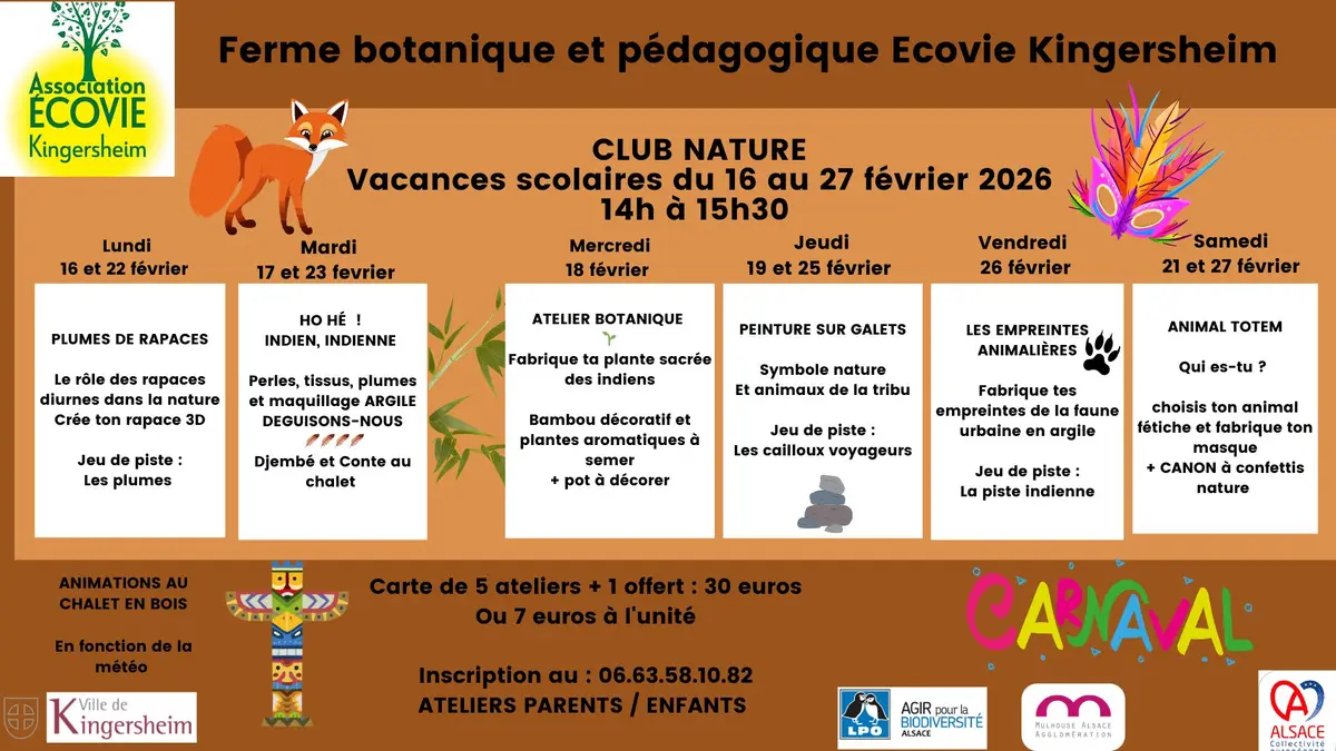 Ateliers club nature ferme ÉCOVIE 