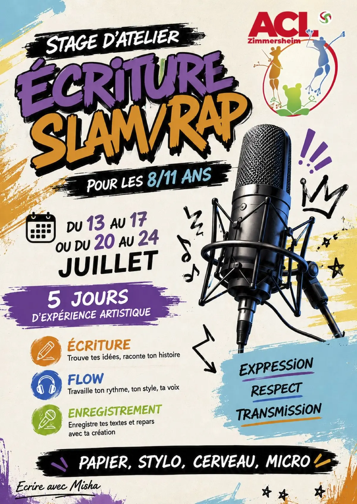 Stage d'écriture/SLAM/RAP