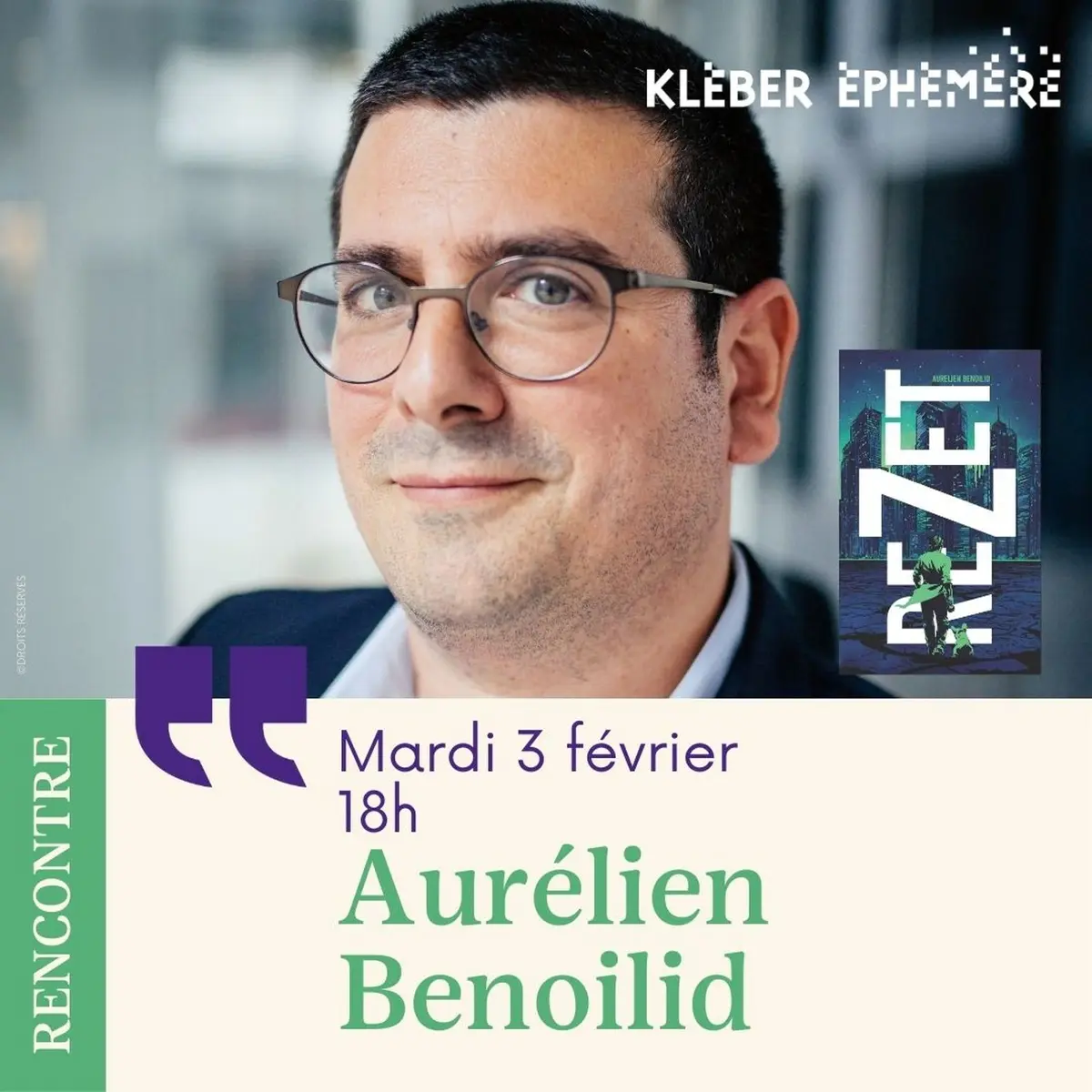 Aurélien Benoilid présente ReZet à la librairie Kléber