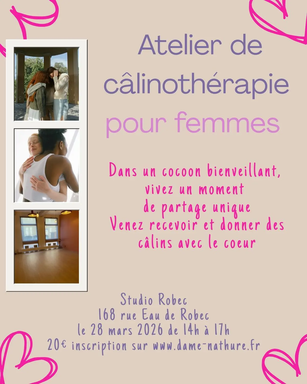 Atelier de câlinothérapie