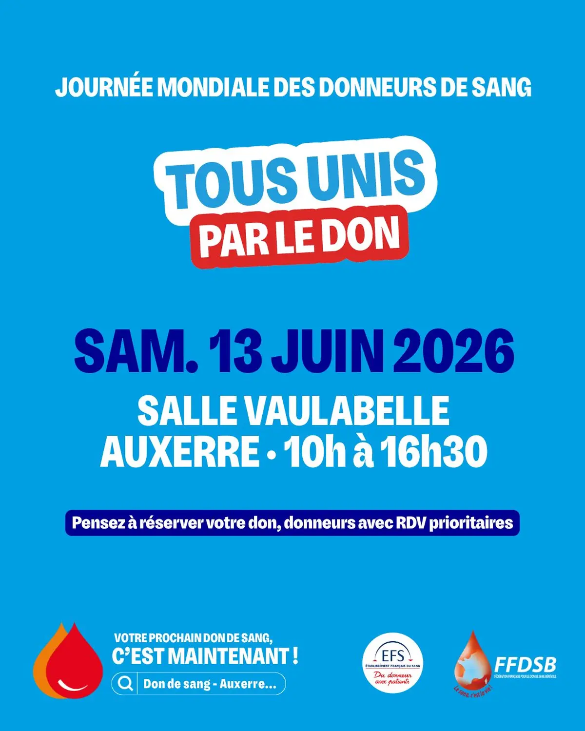 Journée Mondiale des Donneurs de Sang