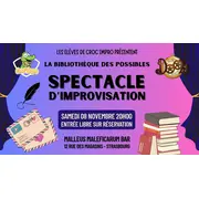 La bibliothèque des possibles, spectacle d’improvisation 