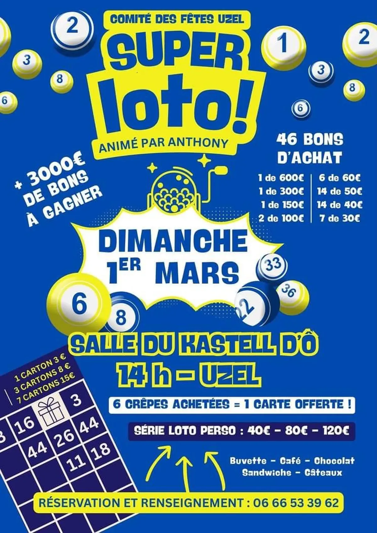 Super loto à Uzel animé par Anthony