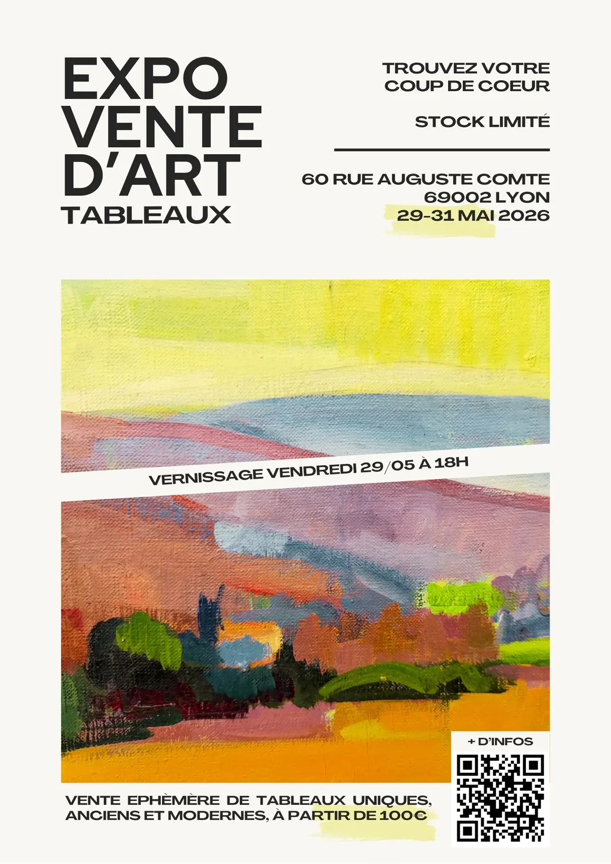 Expo-vente de tableaux à Lyon