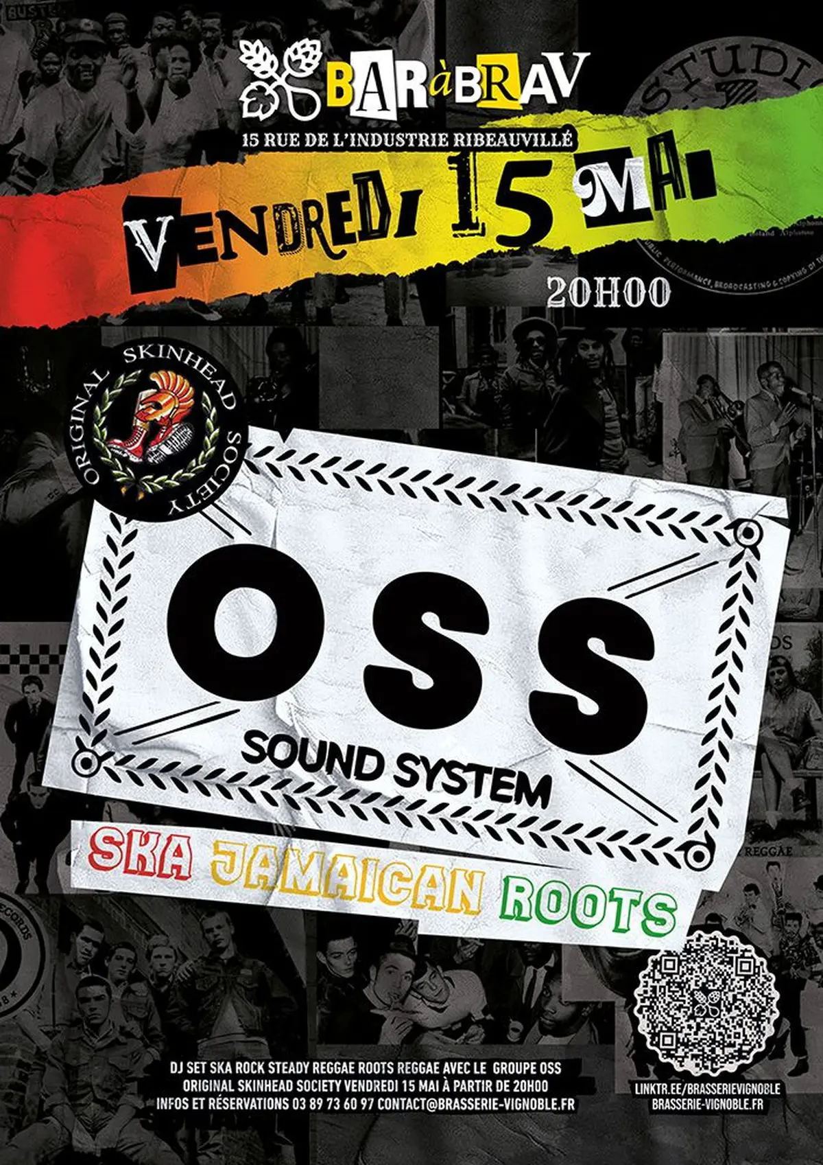 Concert OSS Rocksteady Ska et Reggae au BaRàBrav de Ribeauvillé vendredi 15 mai