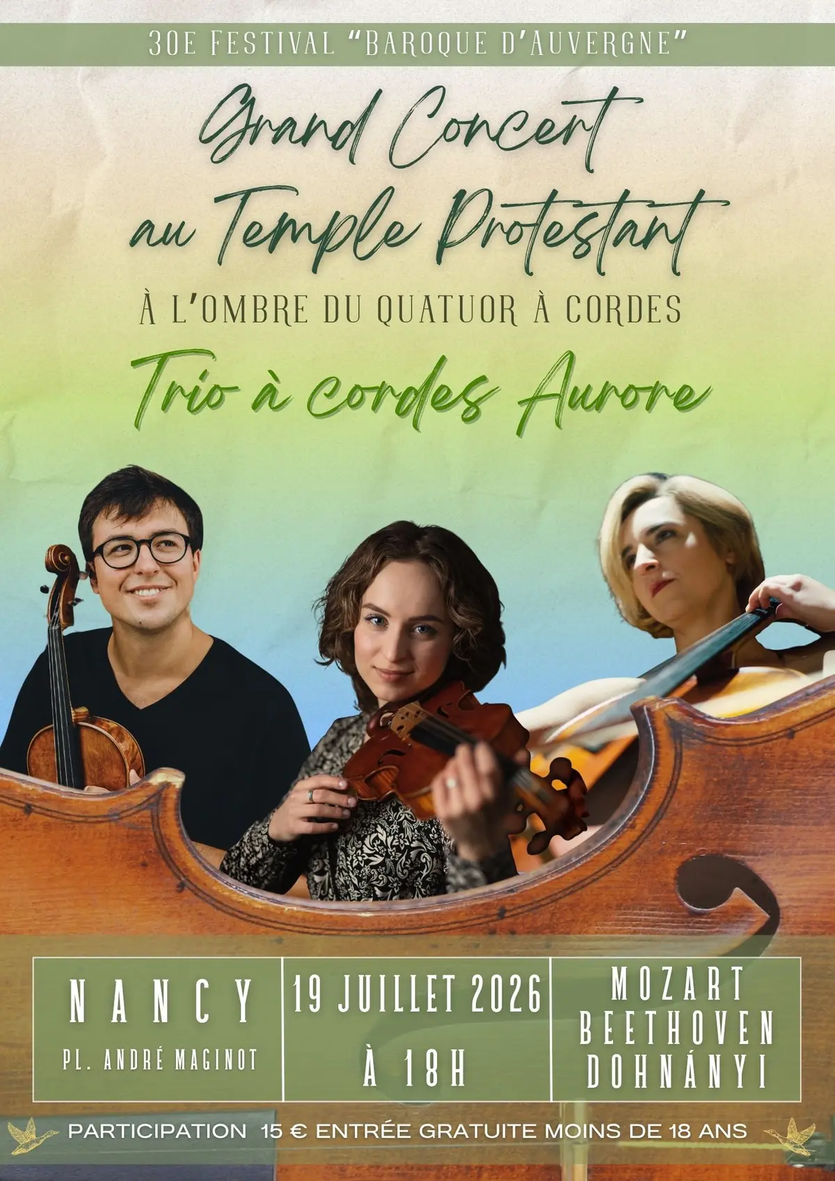 À l’ombre du quatuor à cordes. LES GRANDS TRIOS À CORDES