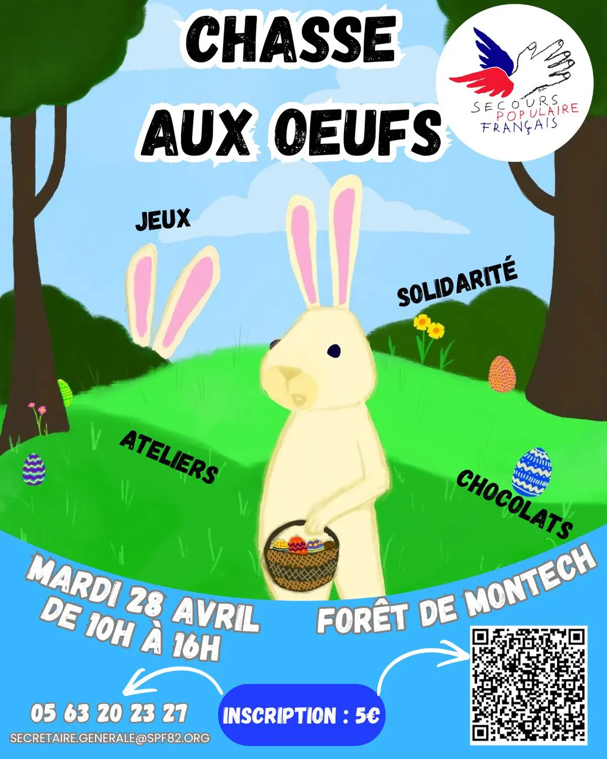 Chasse aux œufs du Secours populaire