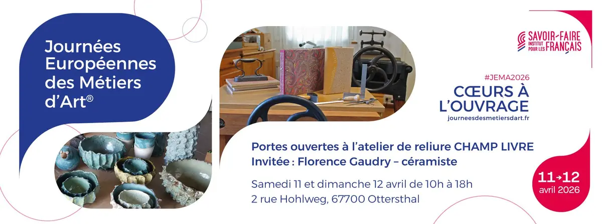 Journées Européennes des Métiers d'Art: portes ouvertes à l'atelier de reliure