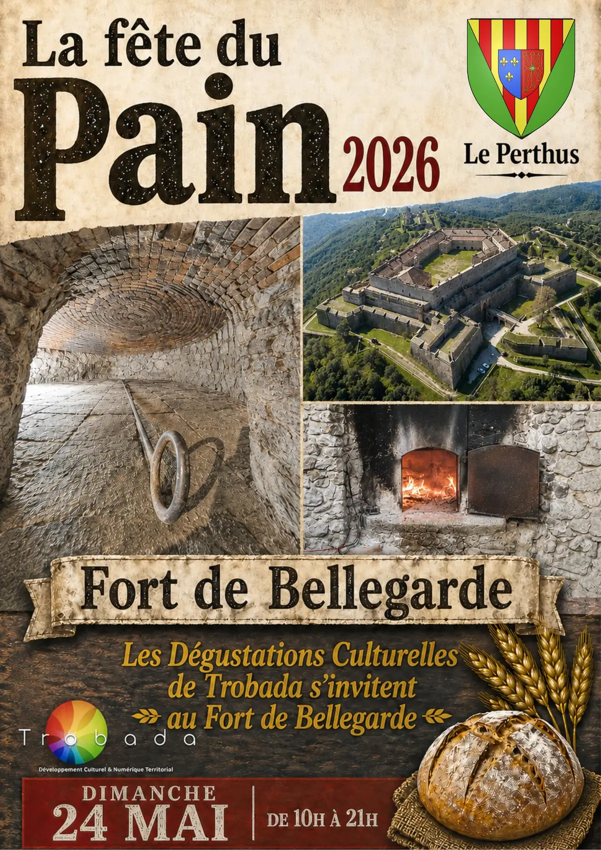 LA FÊTE DU PAIN AU FORT DE BELLEGARDE - Le dimanche 24 mai 2026 de 10h à 21h
