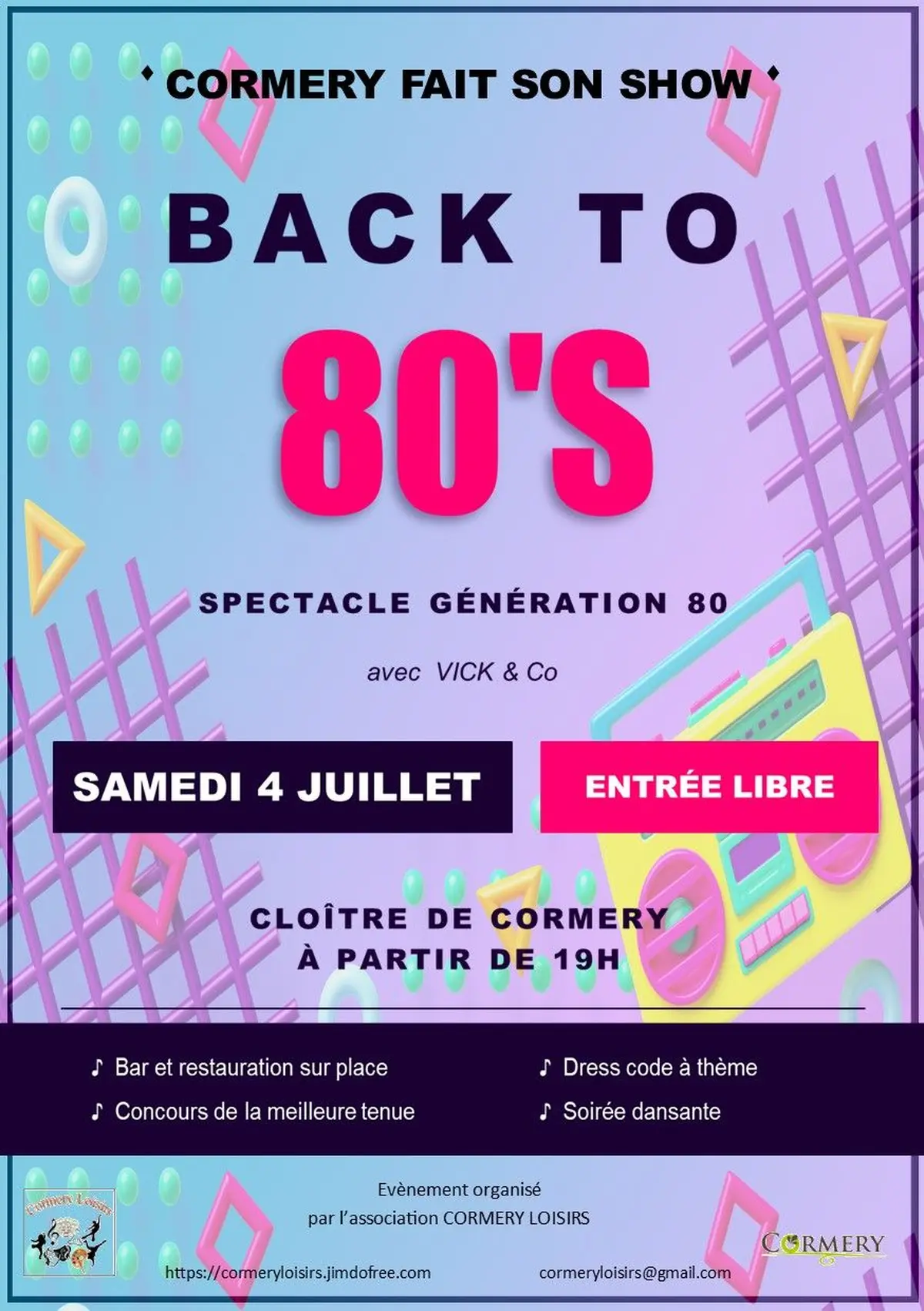 Cormery fait son Show - Back to 80's