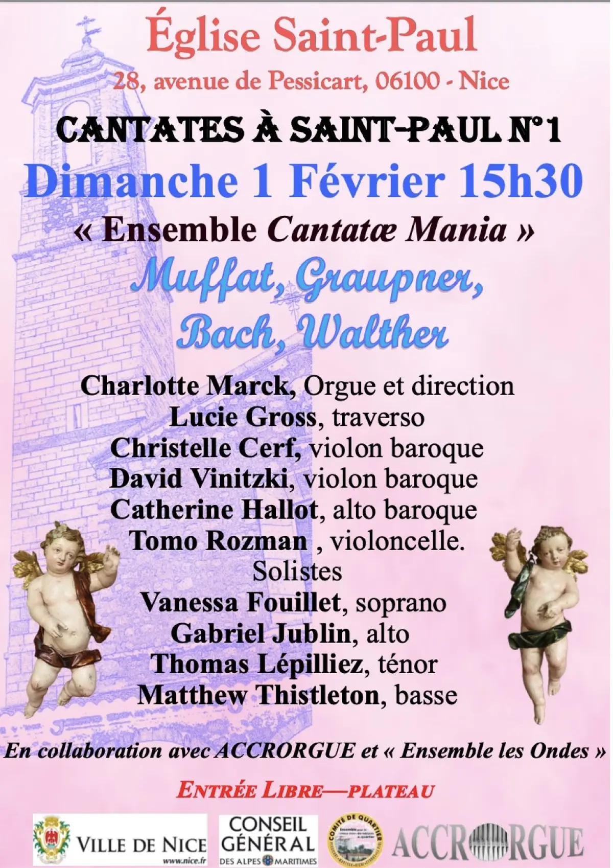 Concert de l'ensemble Instrumental et vocal « Cantatae Mania » 