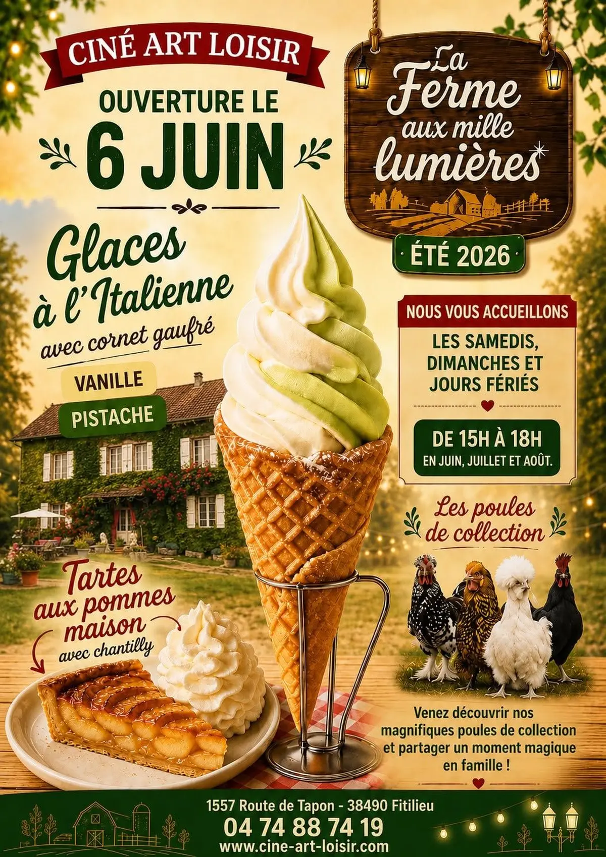 La Ferme aux Mille Lumières, savourez l’été avec nos glaces à l’italienne !