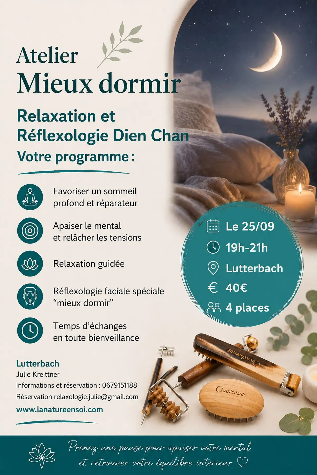 Atelier Bien être  Meilleur Sommeil Relaxation et réflexologie