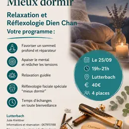 Atelier Bien être  Meilleur Sommeil Relaxation et réflexologie