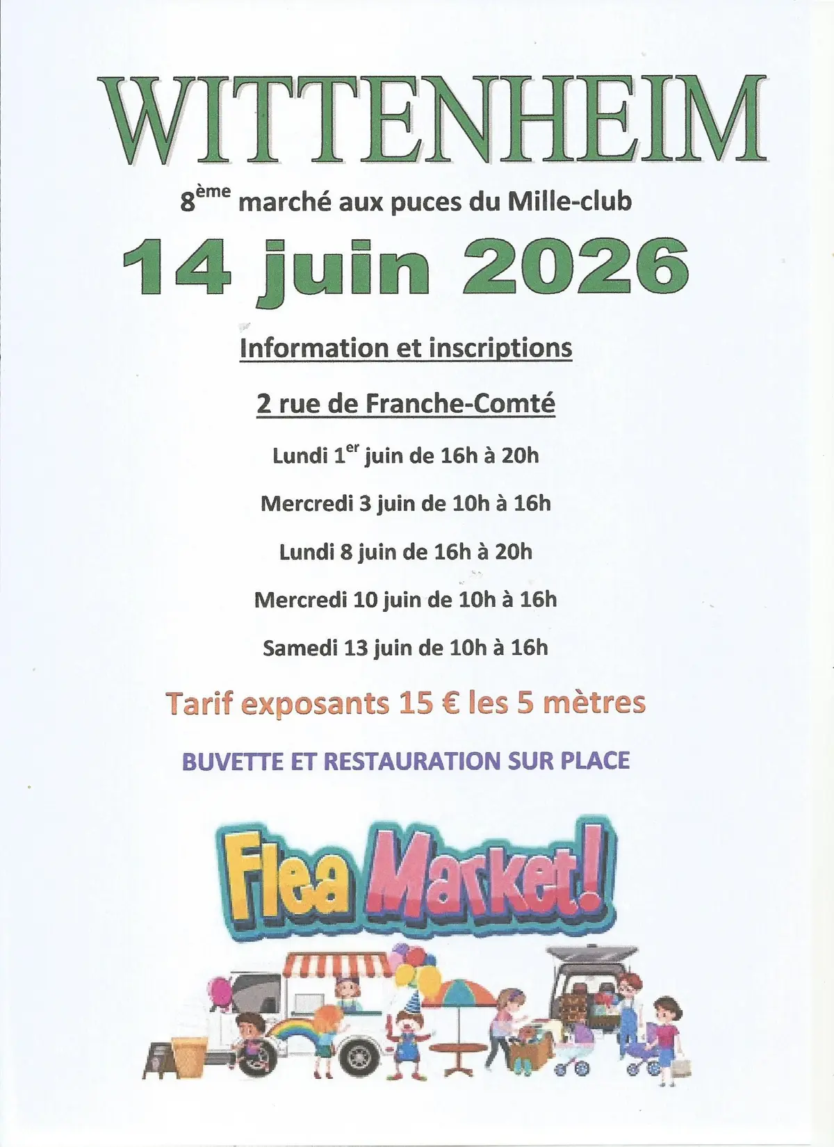 8ème Marché aux Puces Mille Club Wittenheim Jeune-Bois