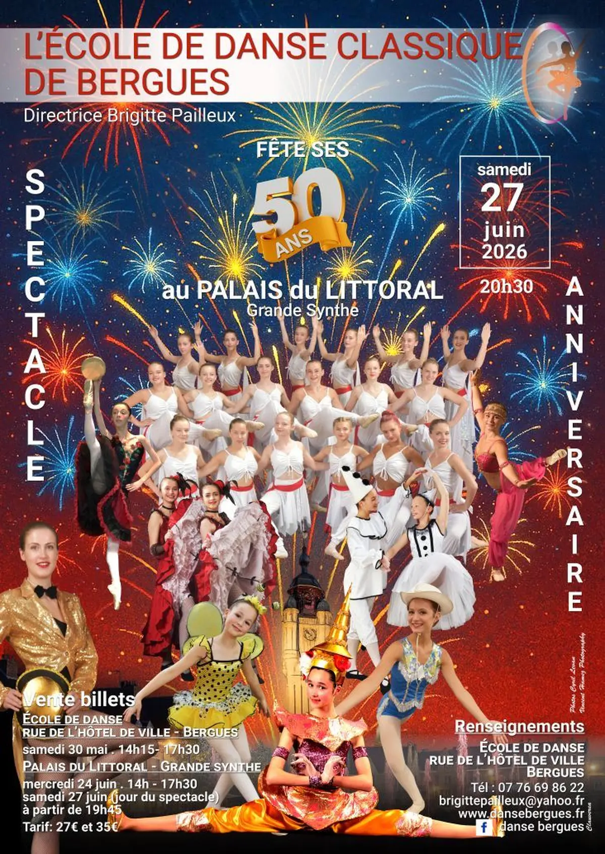 Spectacle anniversaire 50 ans de l'école de danse classique de Bergues