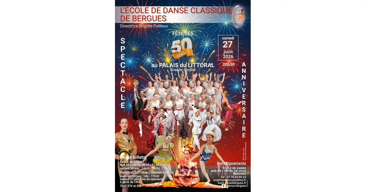 Spectacle anniversaire 50 ans de l'école de danse classique de Bergues