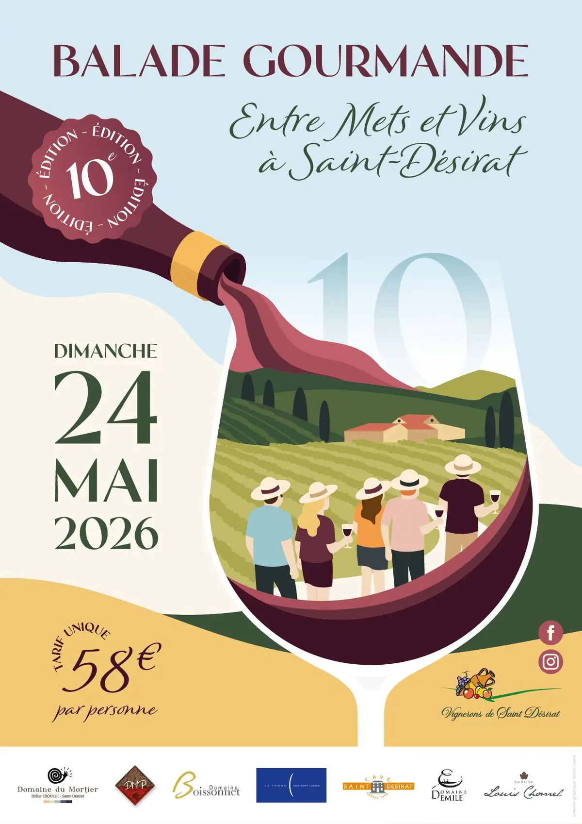 10ème édition Balade Gourmande de Saint-Désirat : dimanche 24 mai