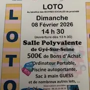 LOTO Rotary Bar sur Seine le 8/2 13h30 salle polyvalente Gyé sur Seine 