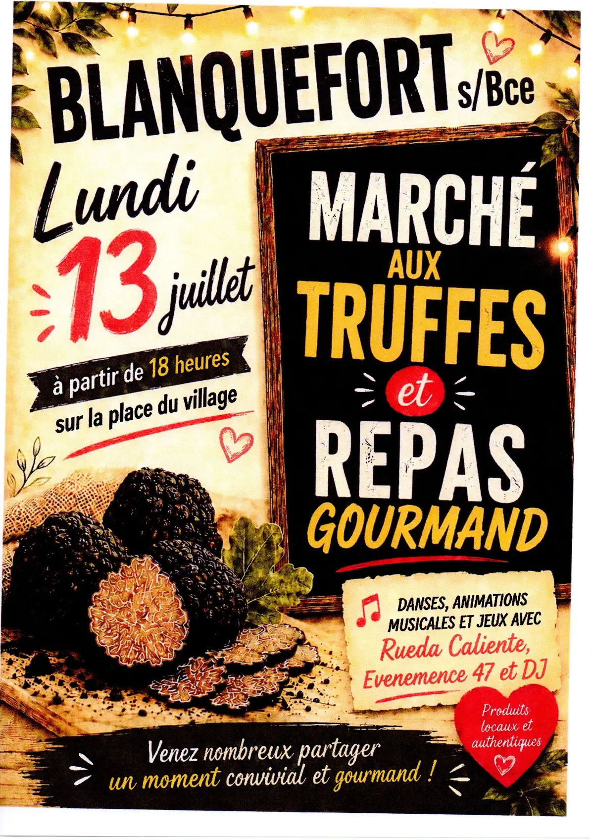 Marché aux truffes et repas gourmand 